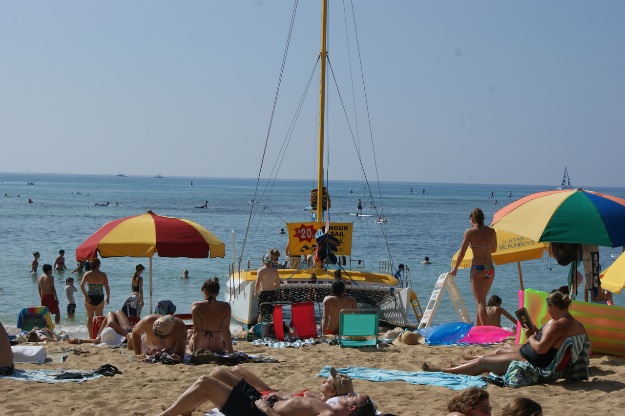 Oahu Waikiki Beach Sailing Boat