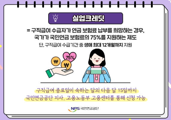 국민연금 실업크레딧 신청방법