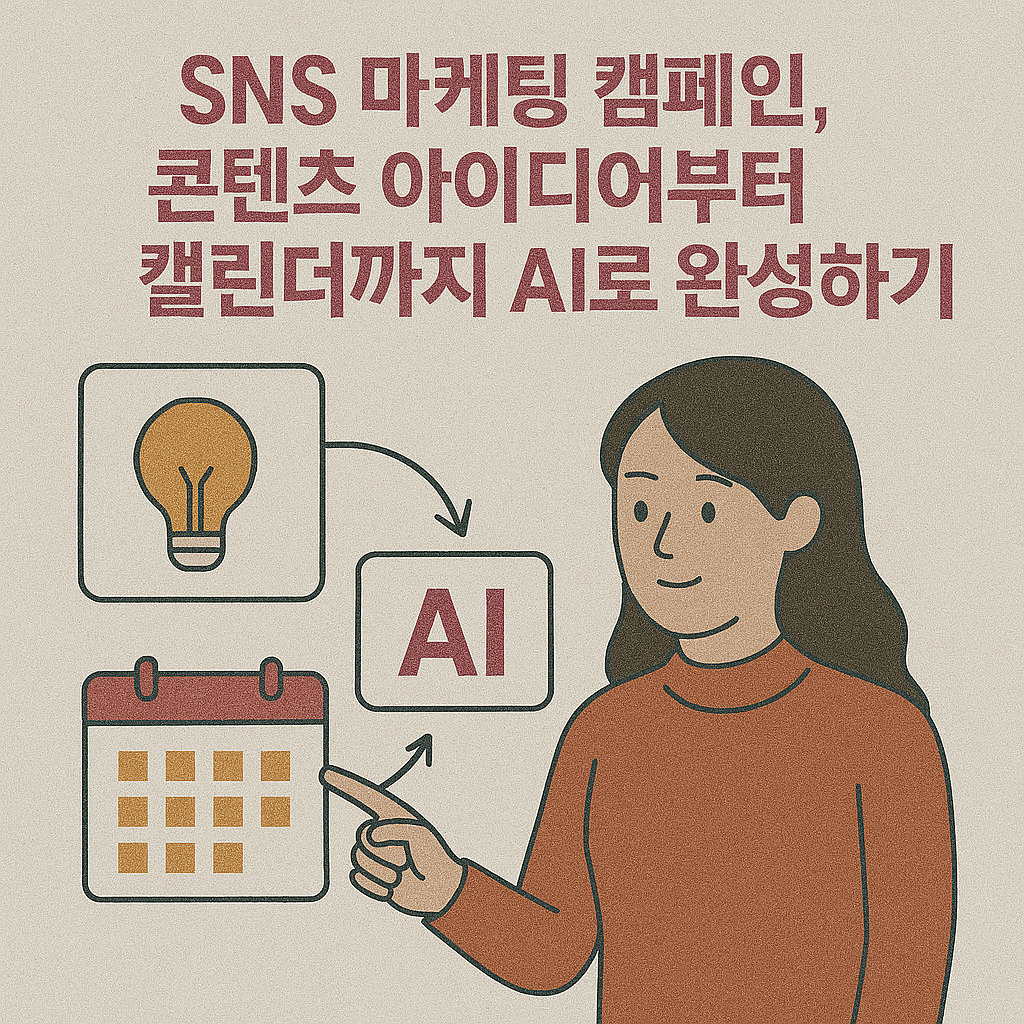 SNS 마케팅 캠페인, 콘텐츠 아이디어부터 캘린더까지 AI로 완성하기