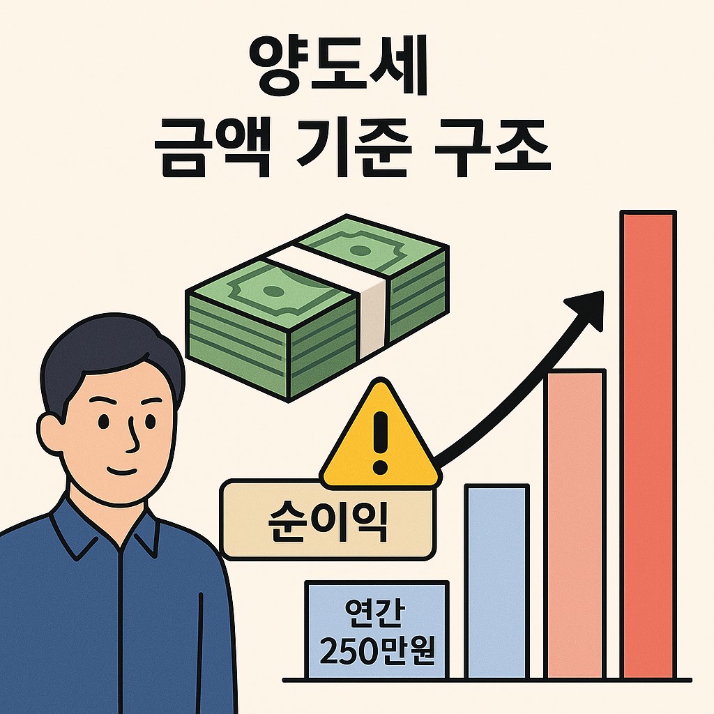 양도세 금액 기준 구조 인포그래픽