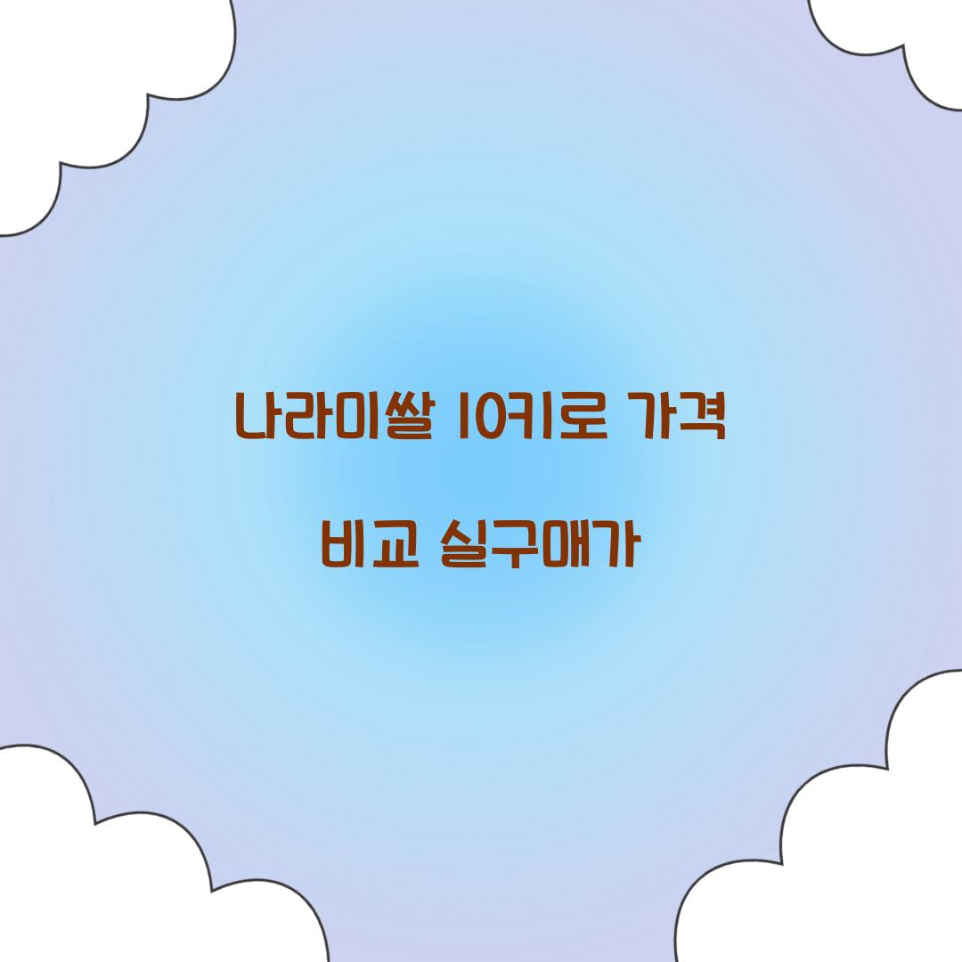 나라미쌀 10키로 가격