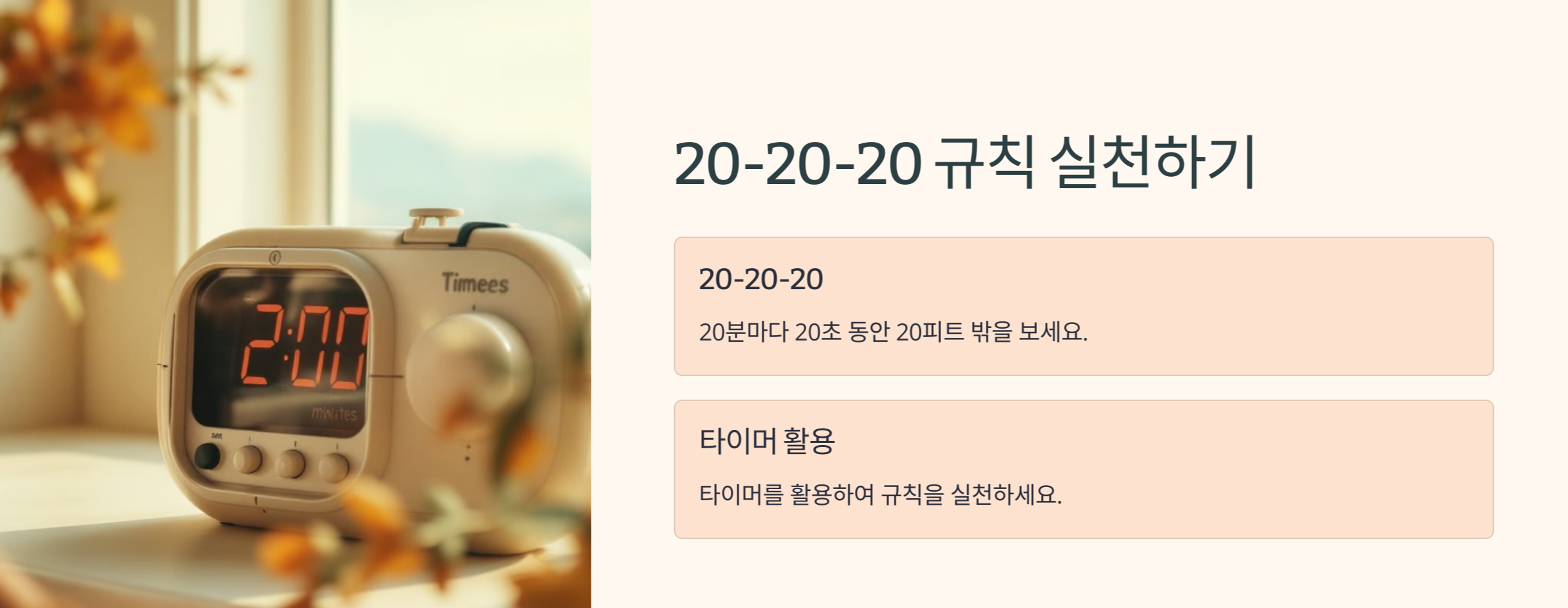 20-20-20 규칙 설명 사진