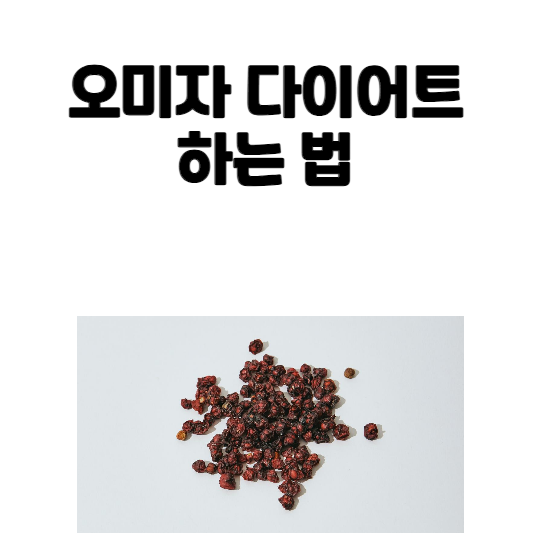오미자 다이어트 하는 법