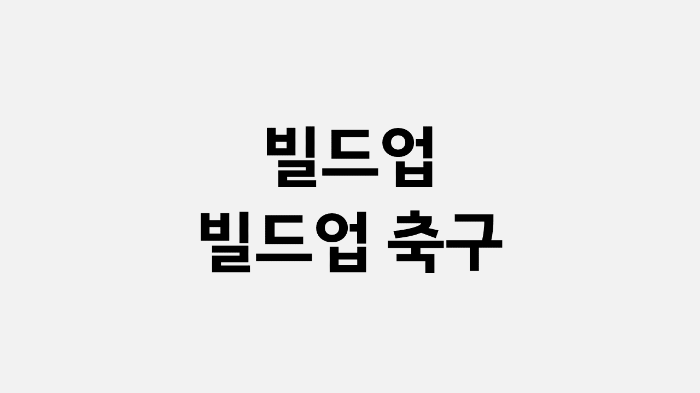 빌드업 뜻 등 마무리
