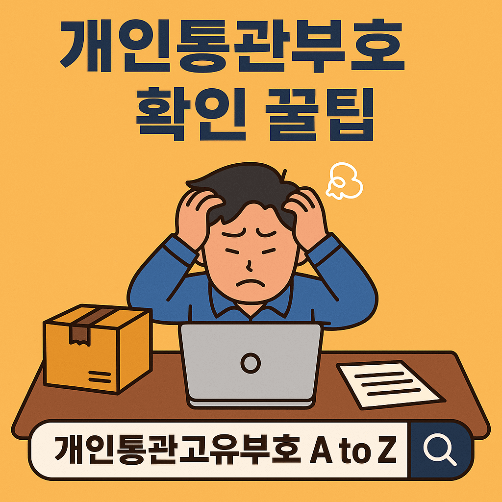 개인통관고유부호 확인 꿀팁 7가지