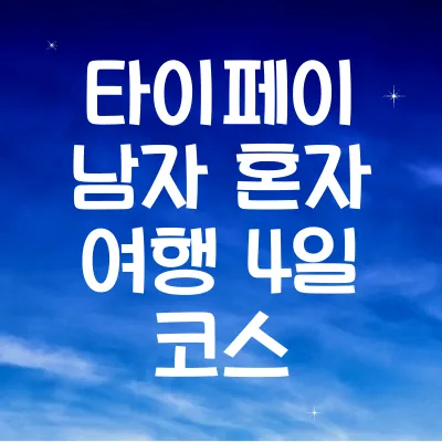 타이페이 남자 혼자 여행