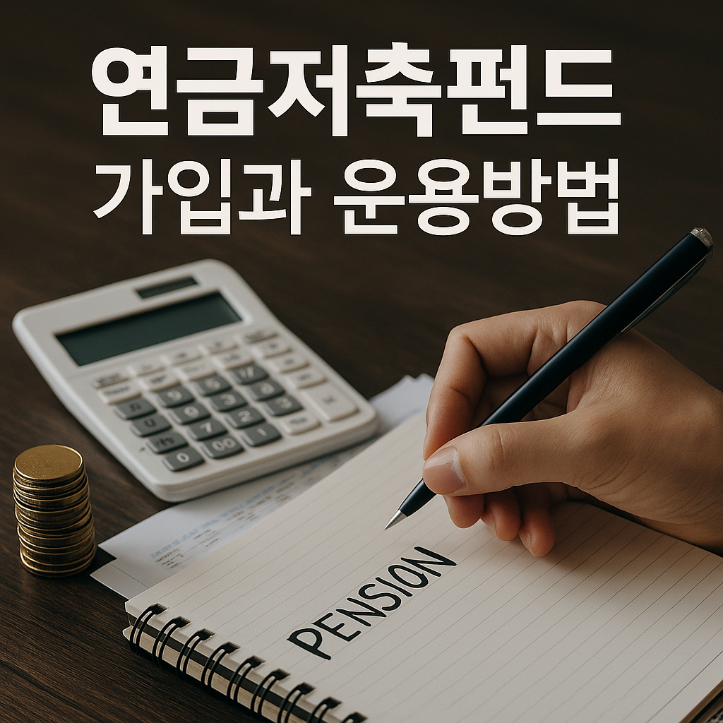 연금저축펀드 가입과 운용