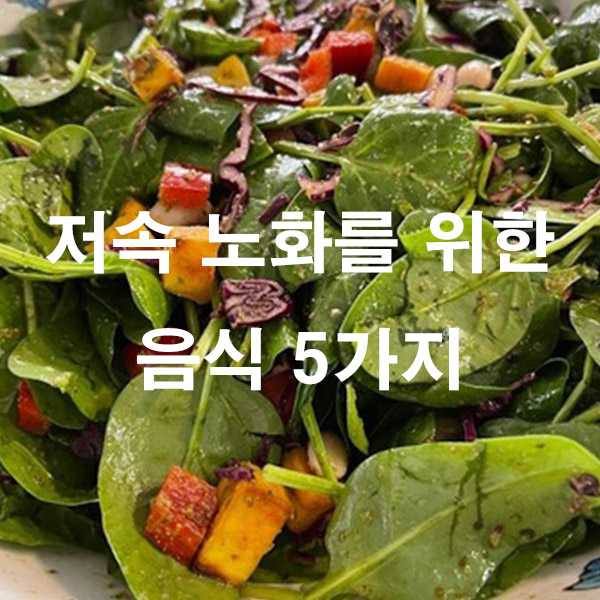 저속 노화를 위한 음식 5가지