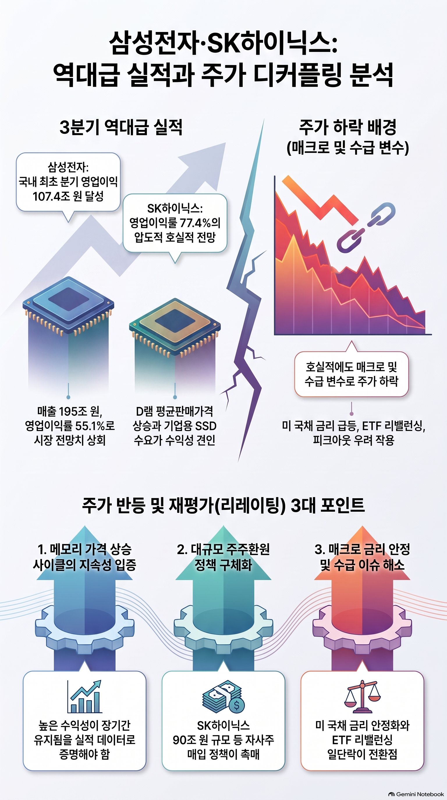 삼성전자&middot;SK하이닉스 주가 하락 이유