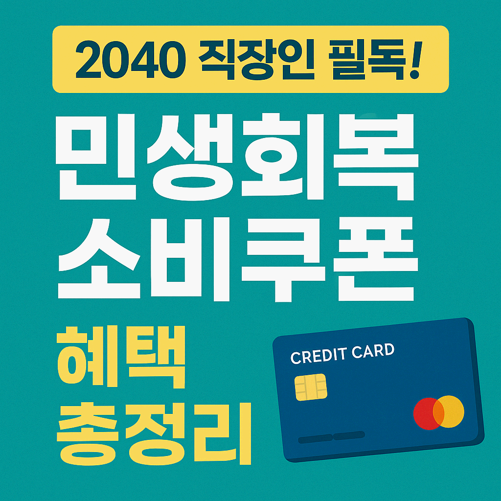 직장인 민생회복 소비쿠폰 완벽 가이드 – 신청부터 사용처까지 한 번에