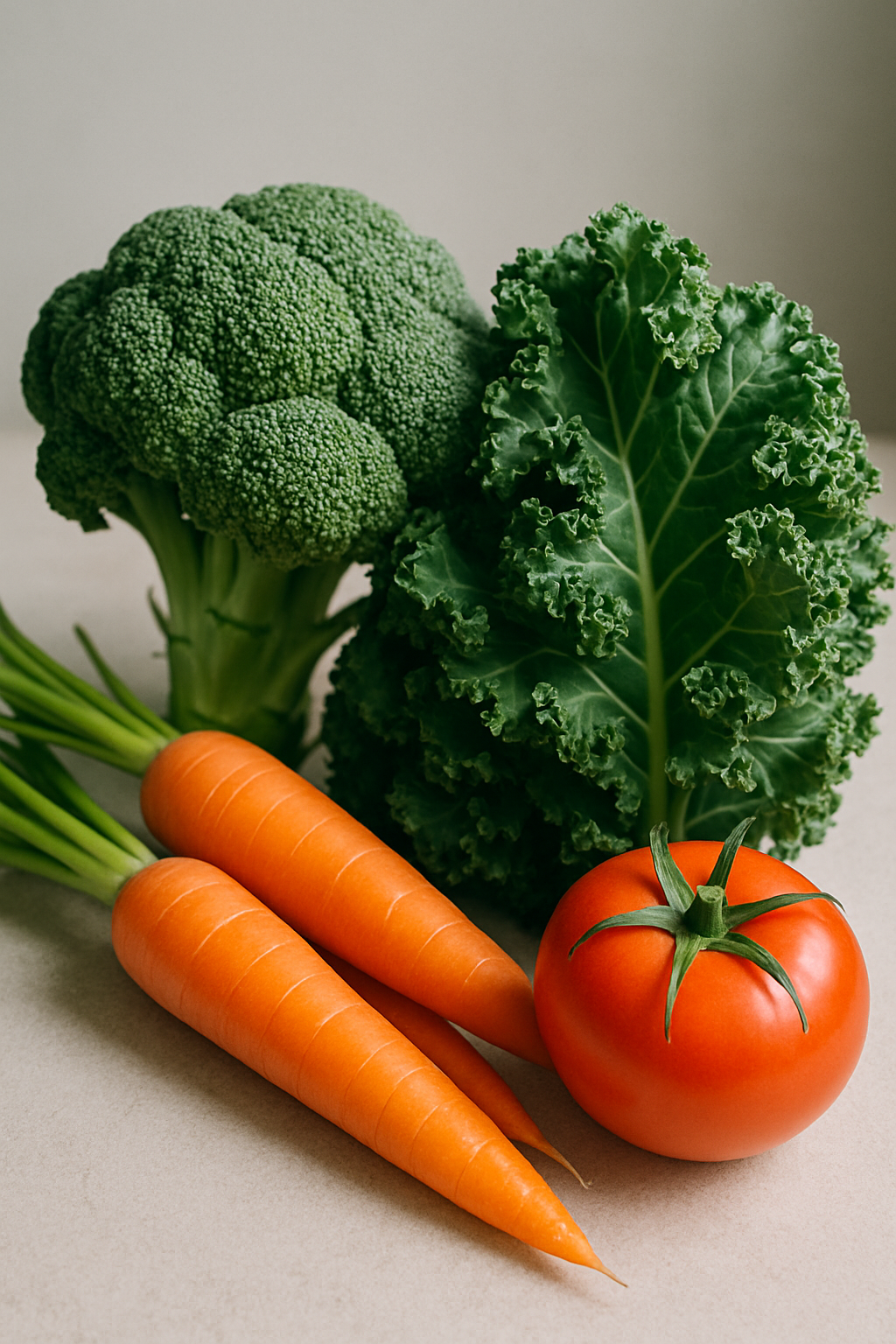 브로콜리,컬리케일,당근,토마토 이미지
