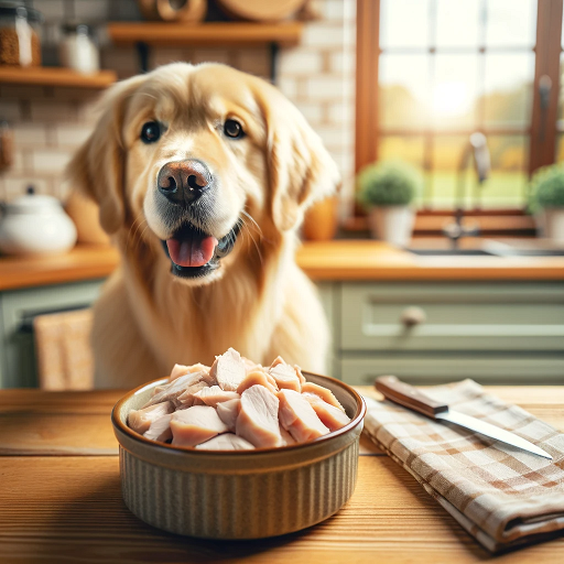 강아지와 닭가슴살