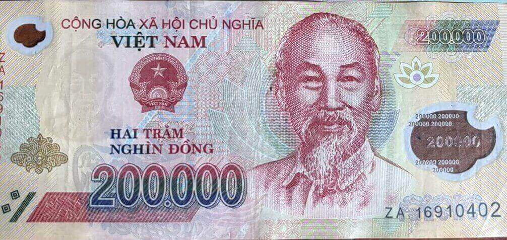 베트남 동, 환전, 종이 화폐, 화폐