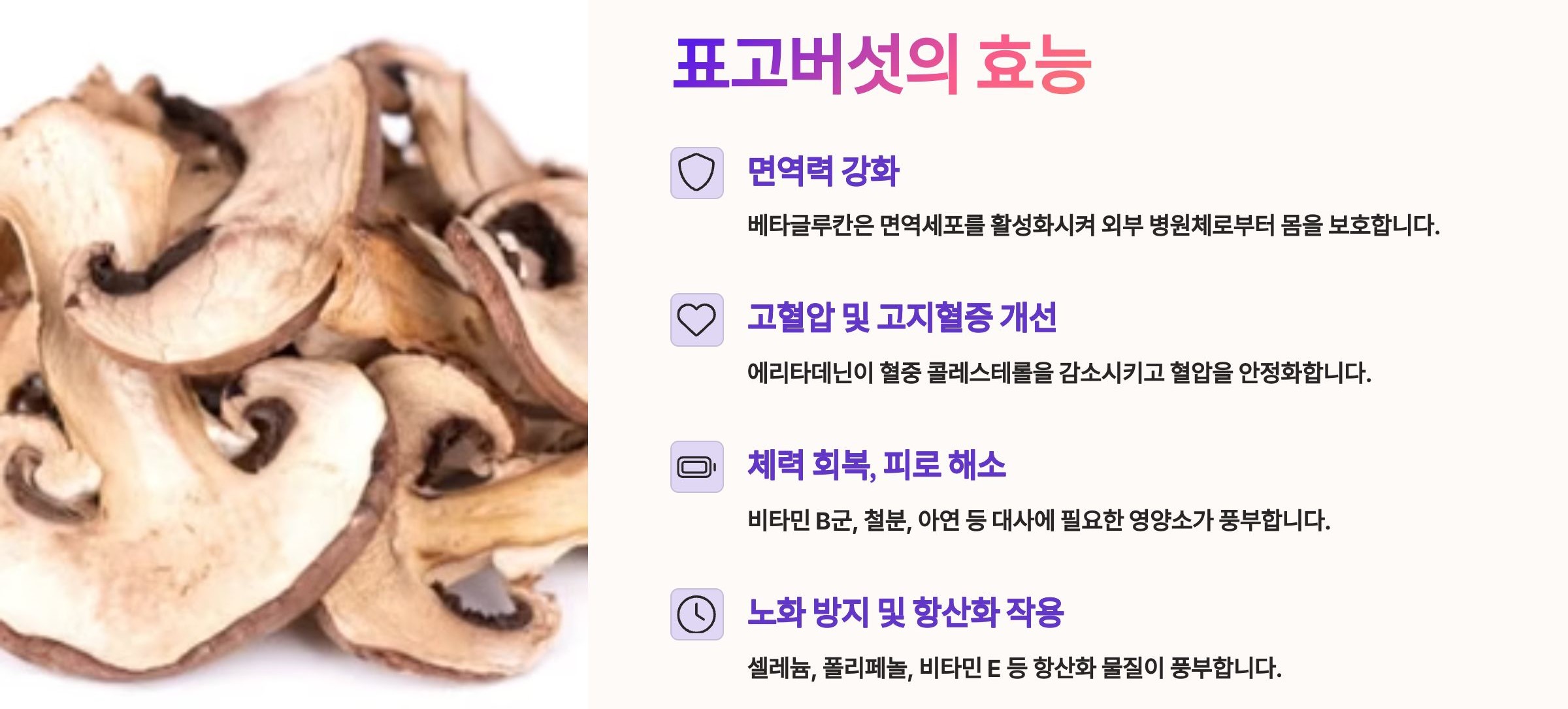 표고버섯의 효능