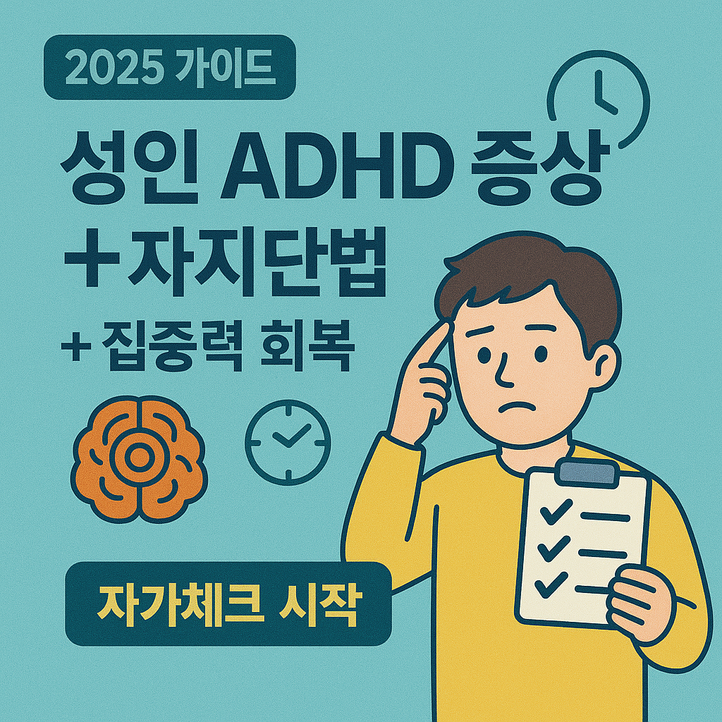 성인 ADHD 증상 자가진단법