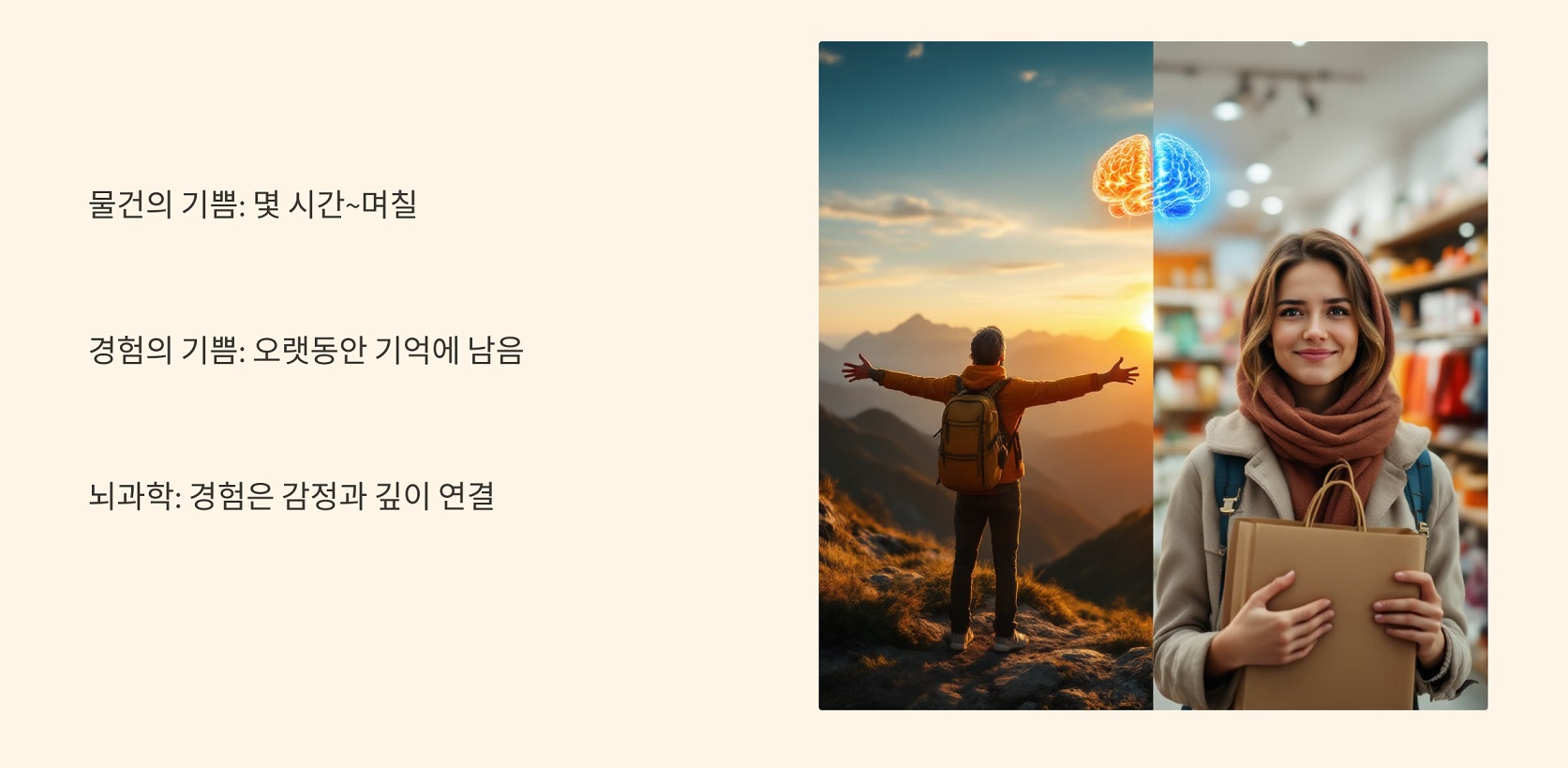 경험이 물건보다 오래 남는 이유