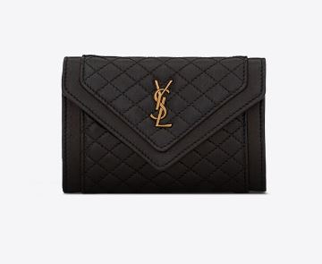 생로랑 올블랙 반지갑