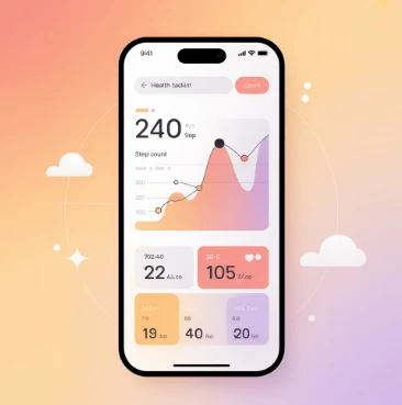 만보기 앱 대시보드 예시 이미지