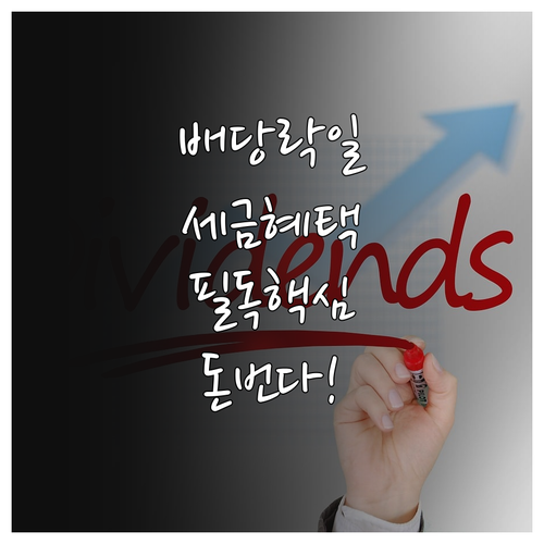 배당락일 확인과 세금 혜택을 고려한 ..