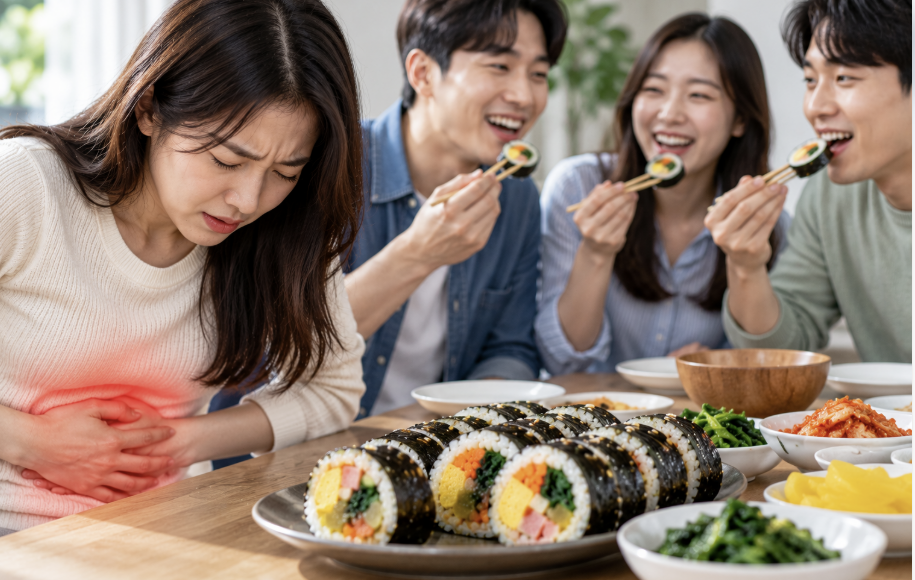 같이 김밥 먹었는데 나만 식중독이 걸린 이유와 대처방법