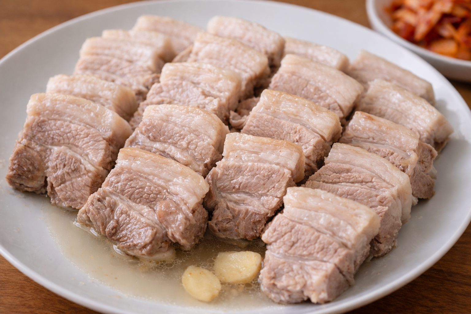 차갑게 썰어 놓은 냉제육