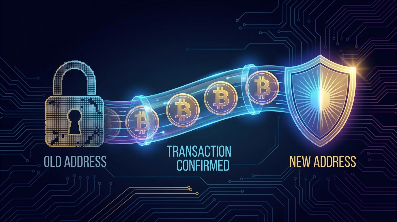 취약 주소에서 양자 내성 주소로 비트코인을 안전하게 옮기는 마이그레이션 시각화