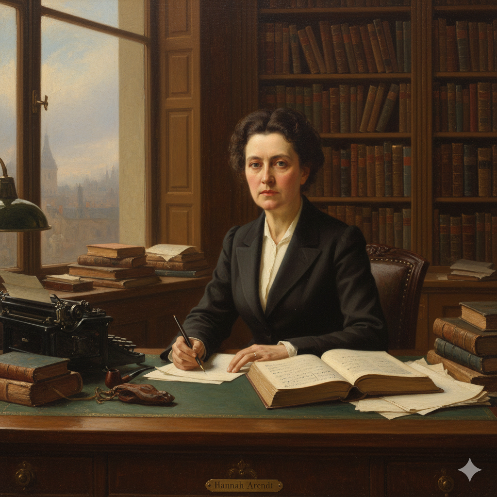 한나 아렌트(Hannah Arendt) 인물 사진, 현대 정치철학자, 악의 평범성 이론가, 예루살렘의 아이히만 저자 사상가 사진, IDEA의 이것저것 블로그 인문학 콘텐츠