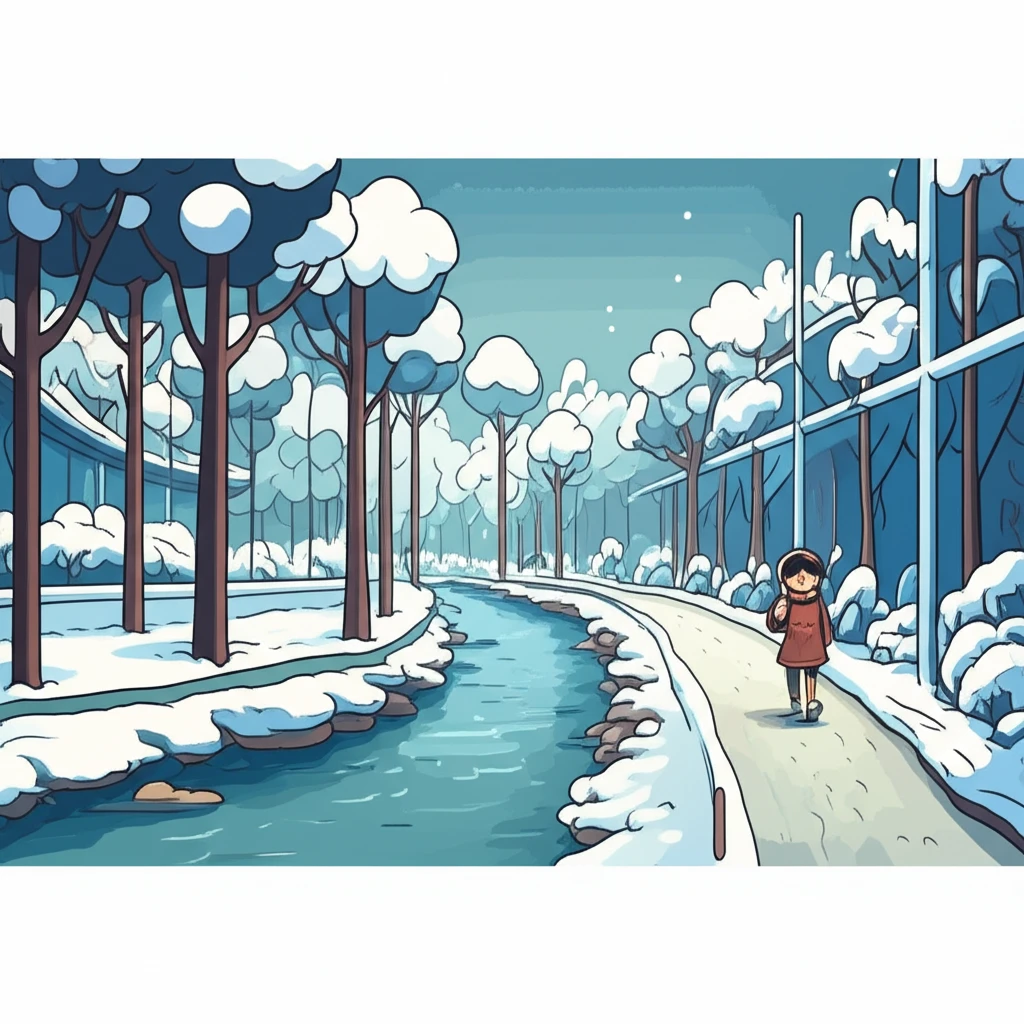 평촌중앙공원 야경과 안양천 산책로 겨..