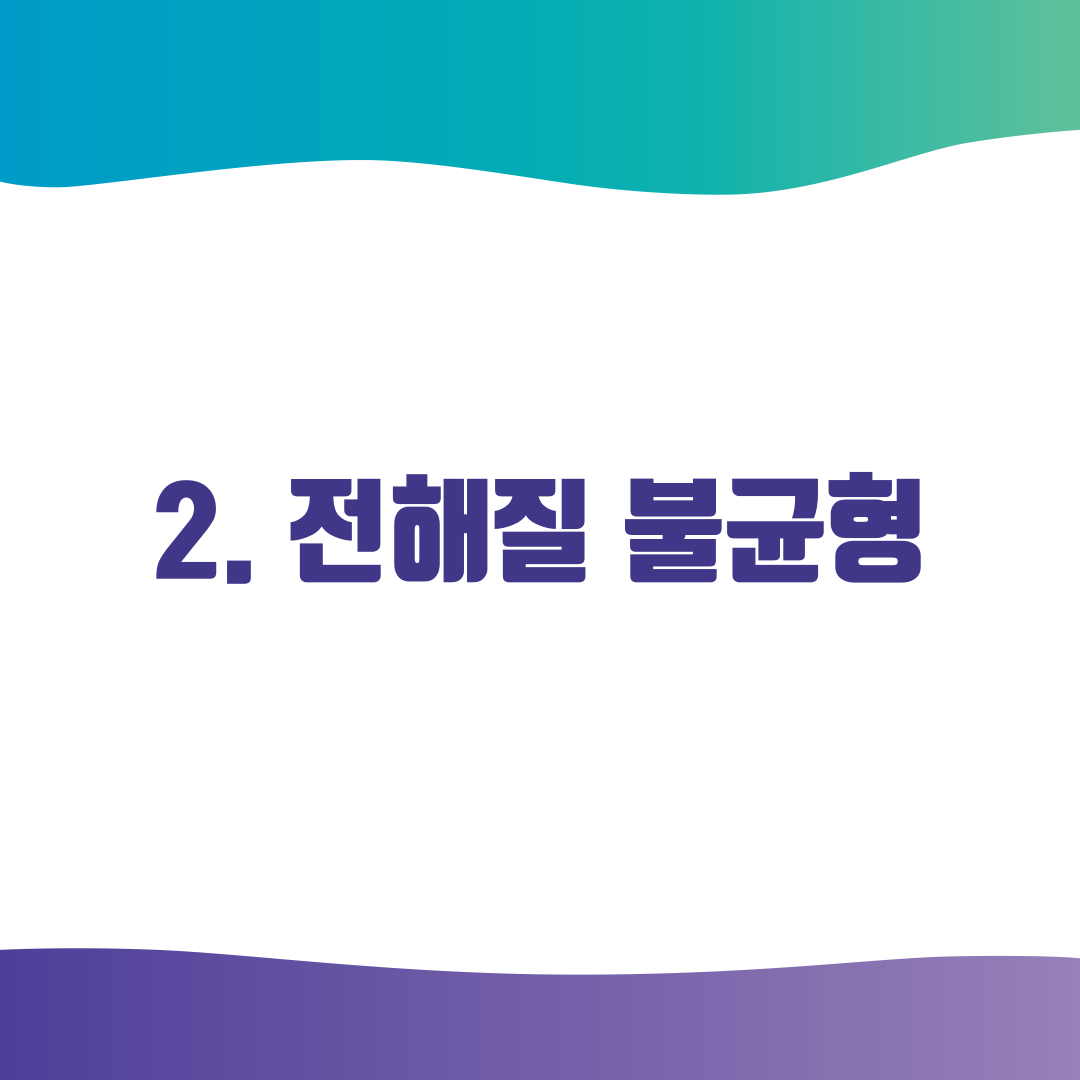 2. 전해질 불균형