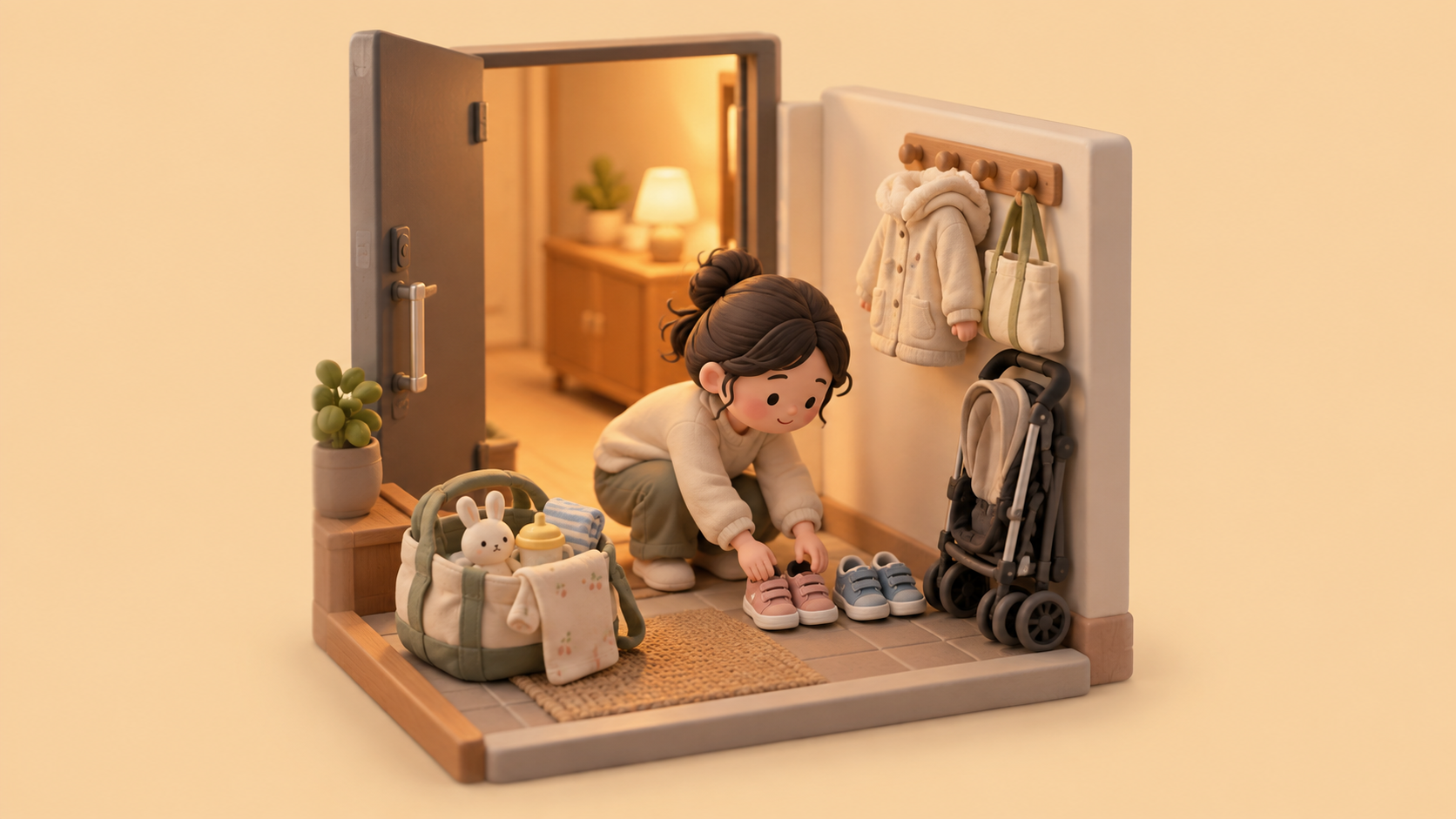 돌아온 저녁 현관