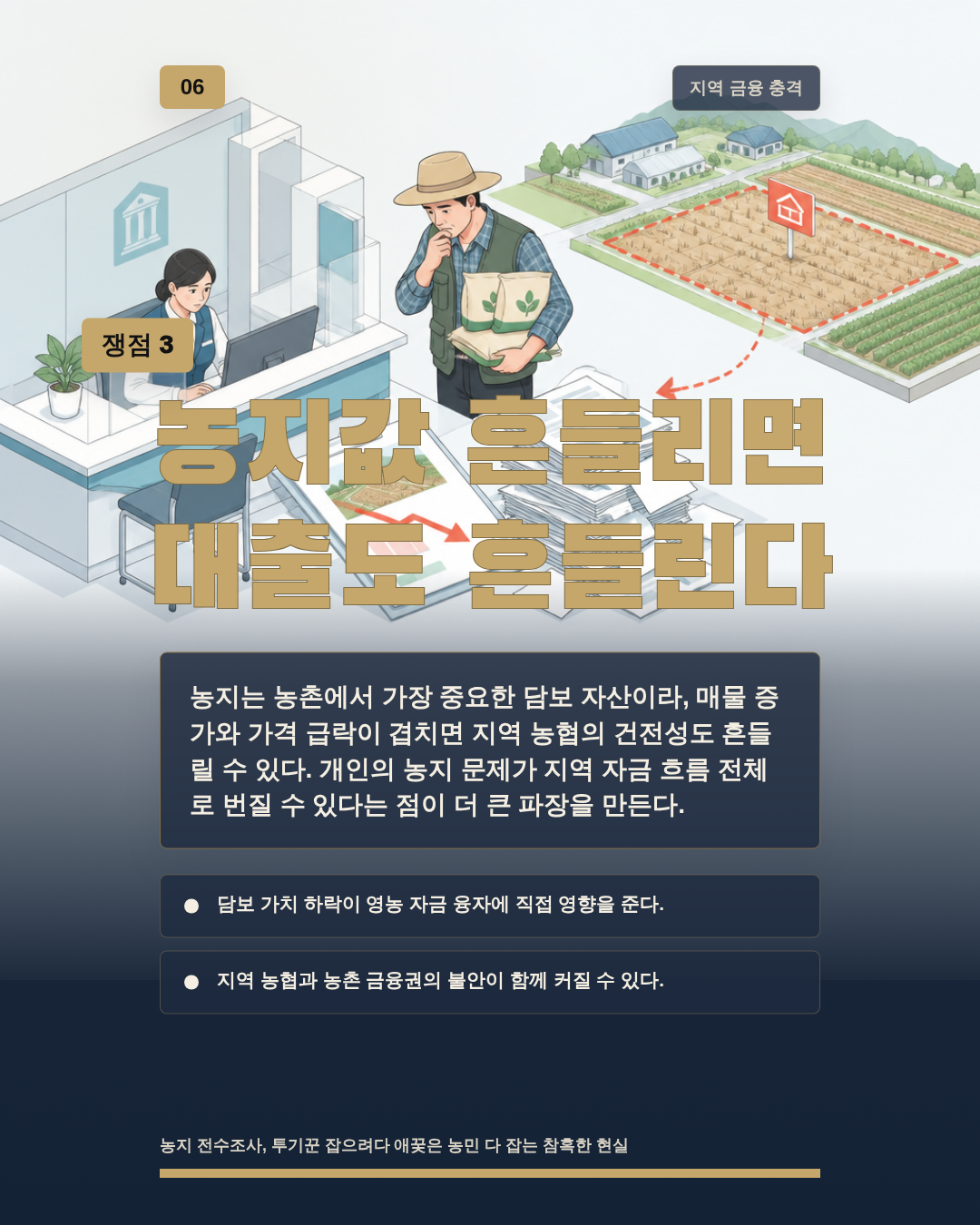 농지값 흔들리면 대출도 흔들린다