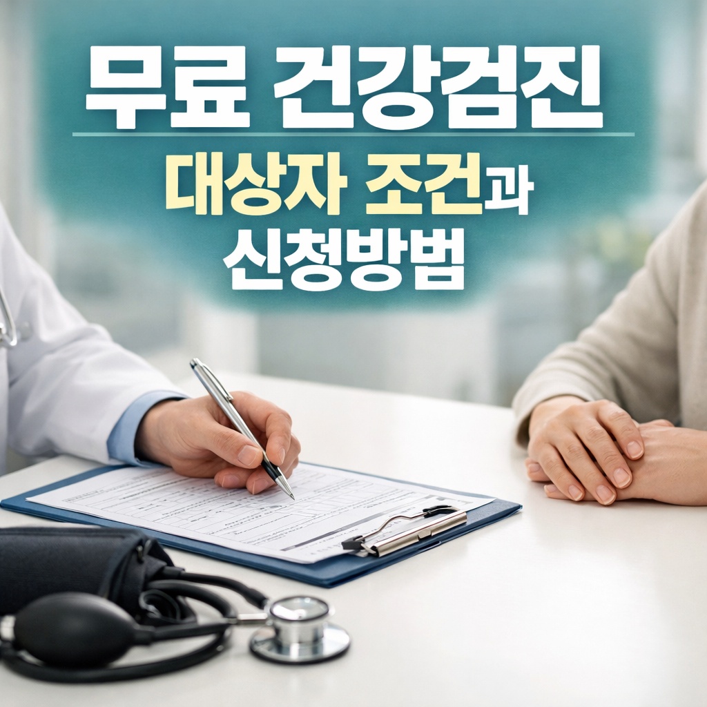 무료 건강검진 대상자 조건과 신청방법