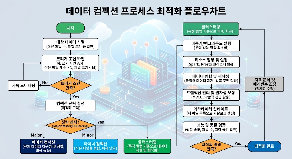 데이터 컴팩션(Compaction) 프로세스 최적화 플로우차트