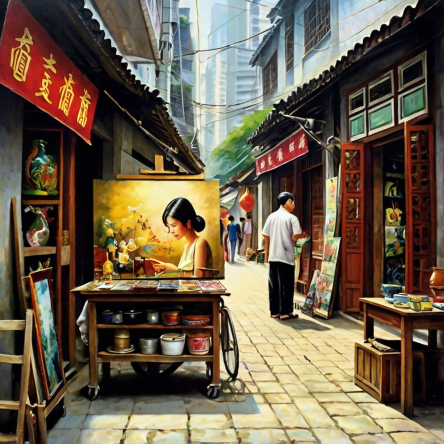 선전 광광지 다편 유화촌 이미지