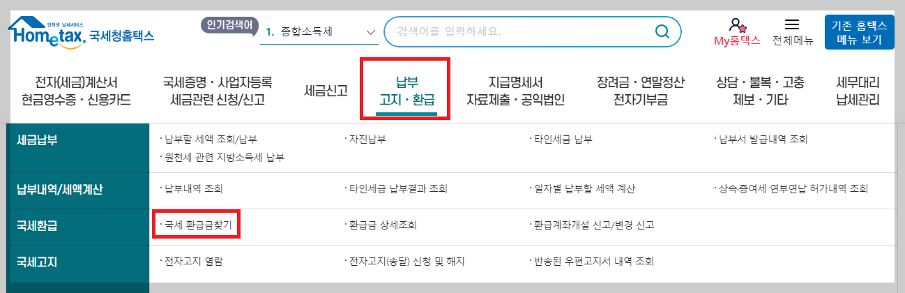 종합소득세 환급방법, 환급일