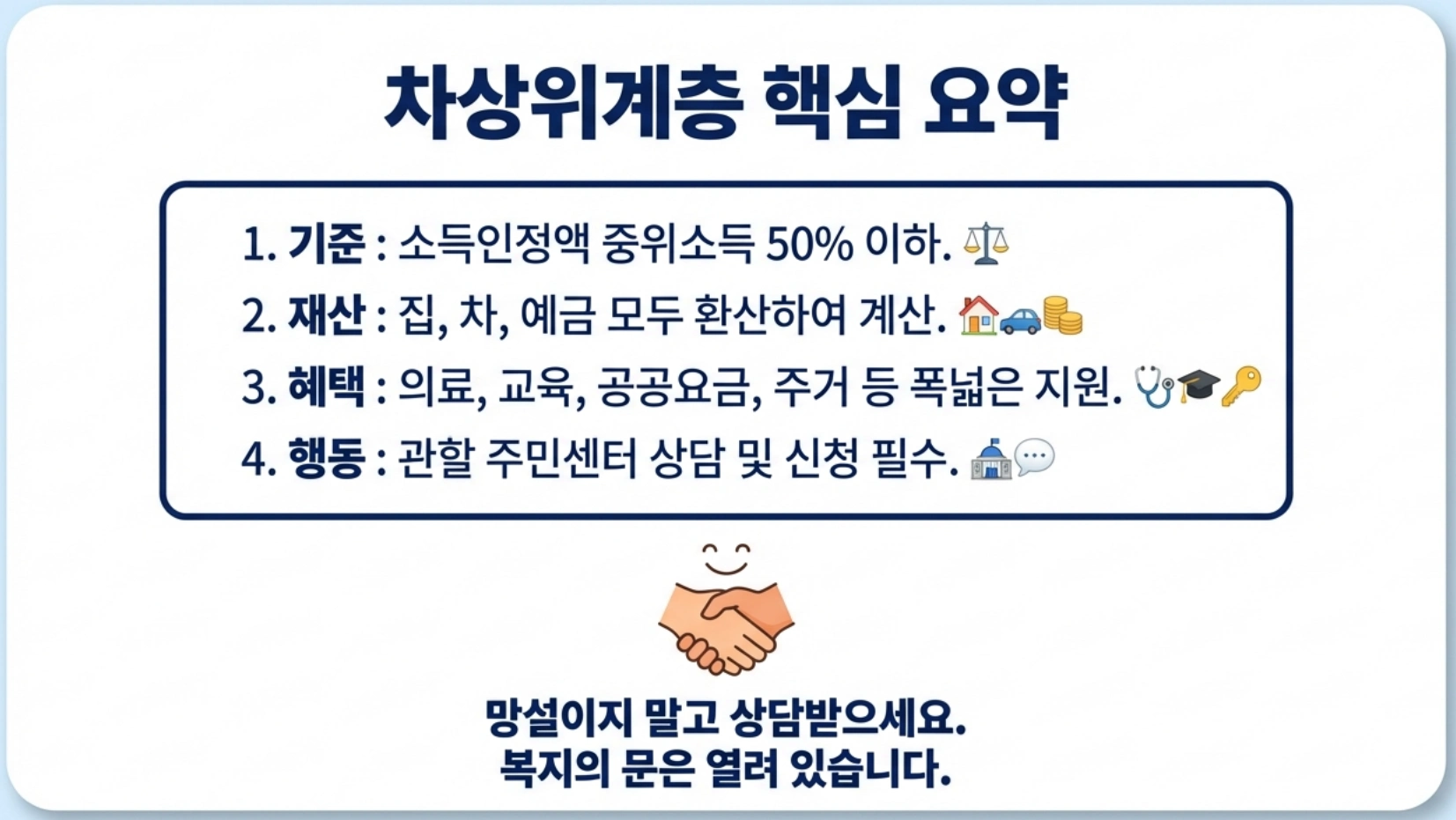 차상위계층 자동차&middot;재산 조건 핵심 요약본