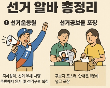 대통령 선거 알바 신청 방법 선거관리위원회 참관인 운동 개표 아르바이트