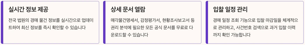 대법원 법원경매정보 시스템 주요 기능과 특징 정리