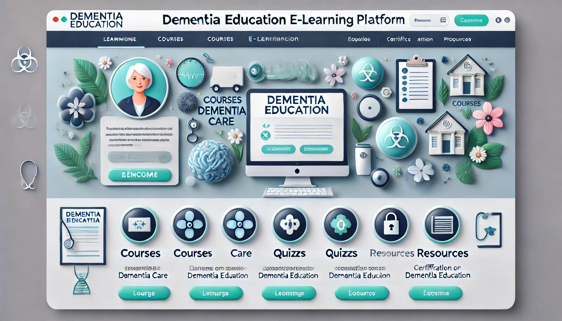 치매전문교육스마트e러닝 학습사이트홈페지