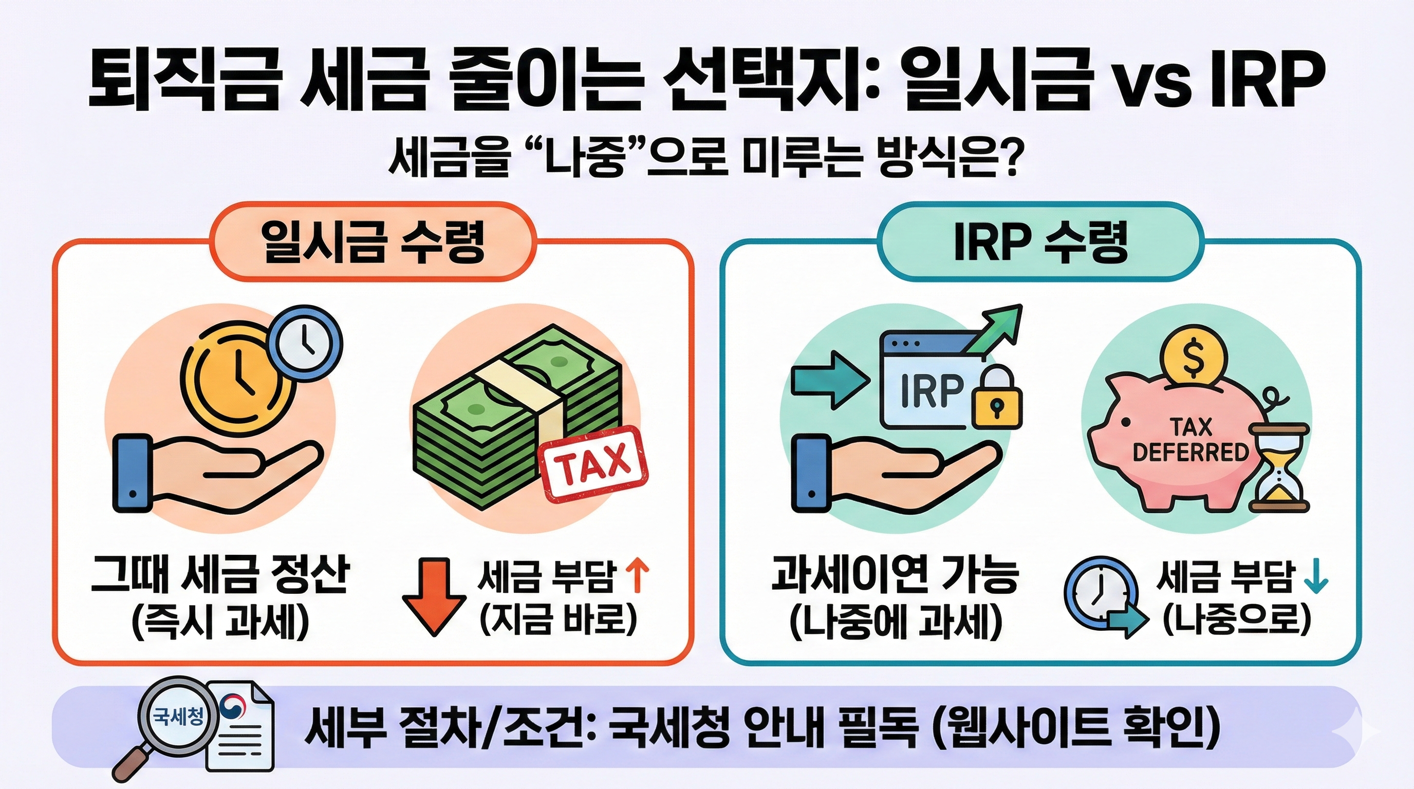 퇴직금 세금 줄이기