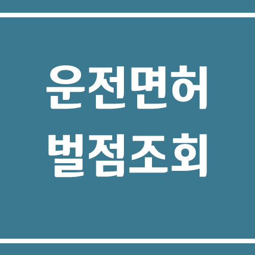 운전면허 벌점 조회하는 사이트 링크 안내