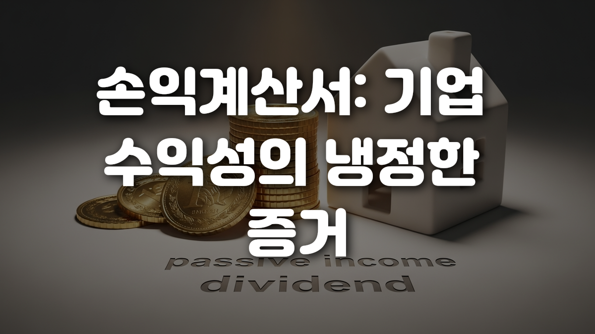 손익계산서 기업 수익성의 냉정한 증거