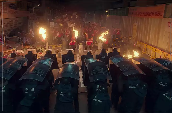 무빙-청계천-시위-현장