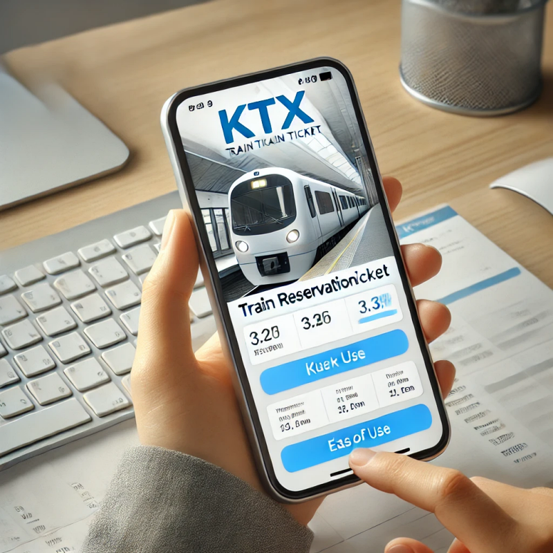 모바일로 KTX 예매하는 모습