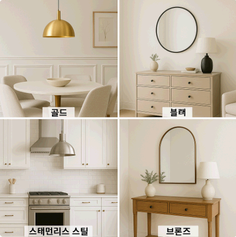 금속 소재로 완성하는 인테리어 포인트