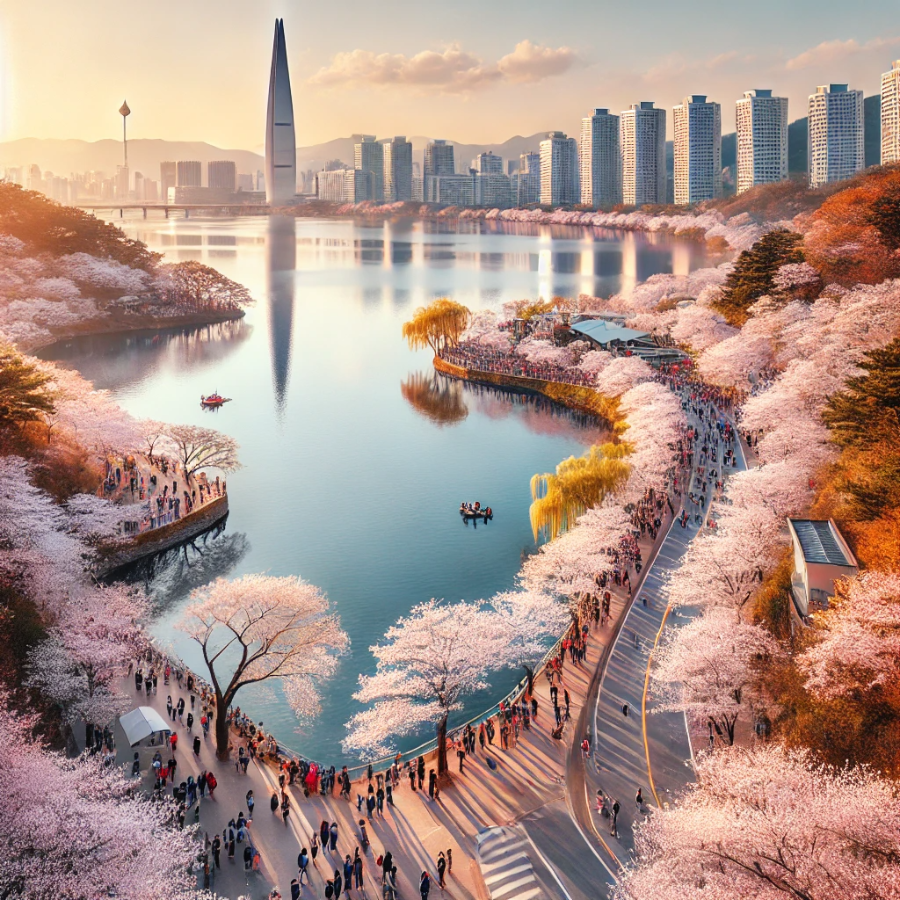 석촌호수-벚꽃