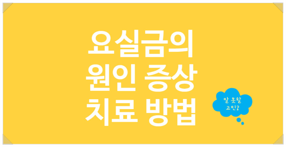 중년 요실금의 원인 및 증상, 치료방법