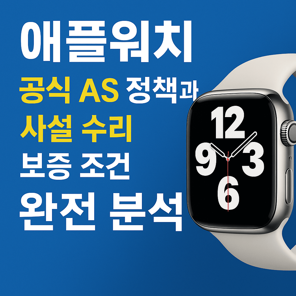 애플워치 공식 AS vs 사설 수리, 2025년 보증&middot;비용&middot;중고거래 완전정리
