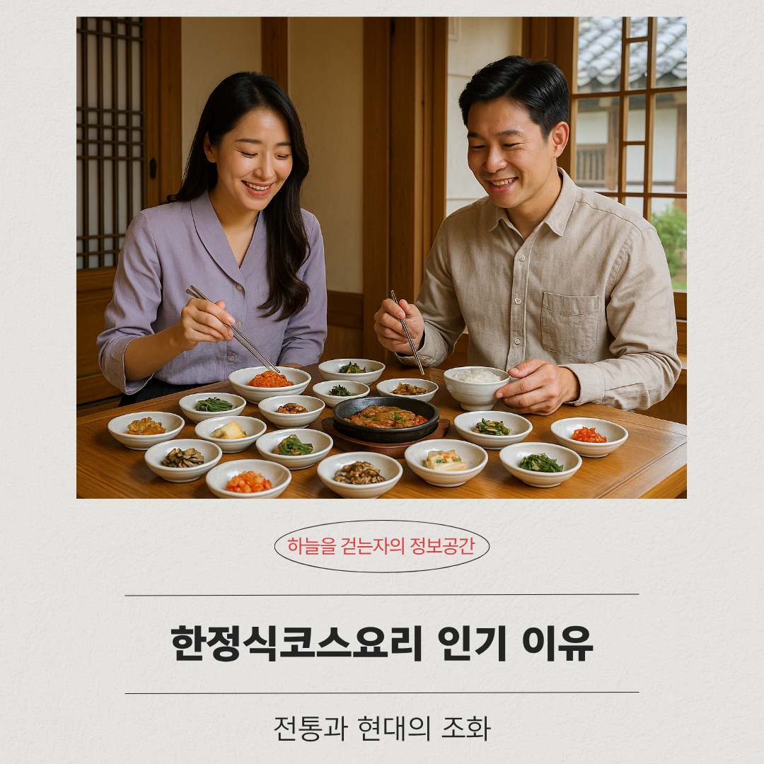 한정식코스요리 인기 이유, 전통과 현대의 조화