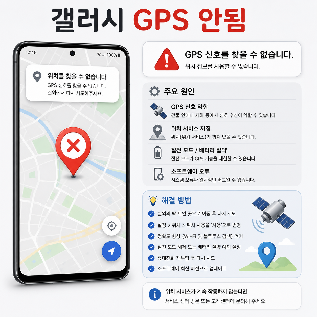 갤럭시 GPS 안됨